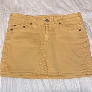 True Religion Denim Skirt - Yellow